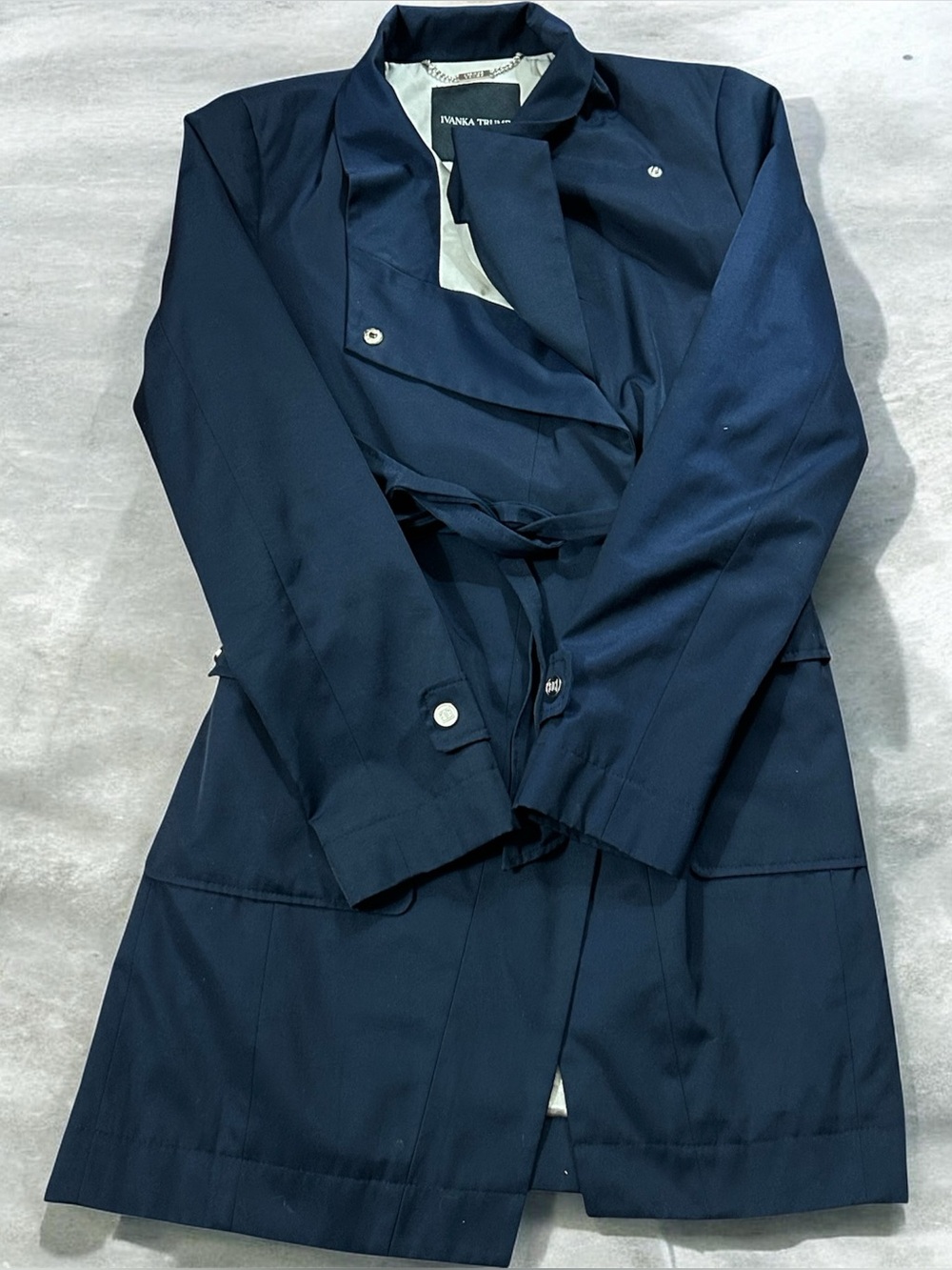 Ivanka Trump Navy Blue Trench Coat